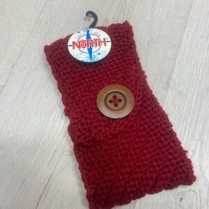 Women's Red Knit Headband